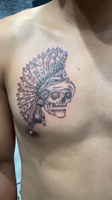 Cultural Costum Skull Design/ Incomplete PotterySun